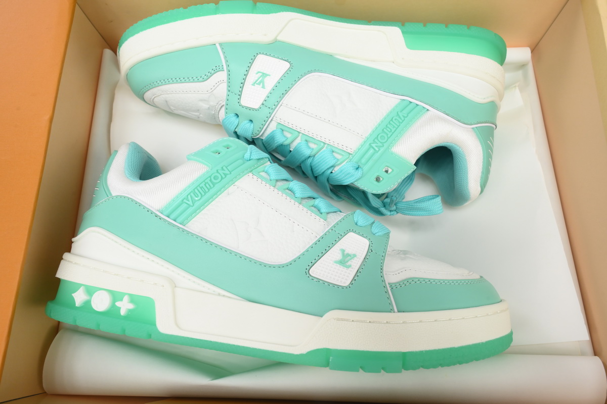 Louis Vuitton Trainer Green White 1A8KBS