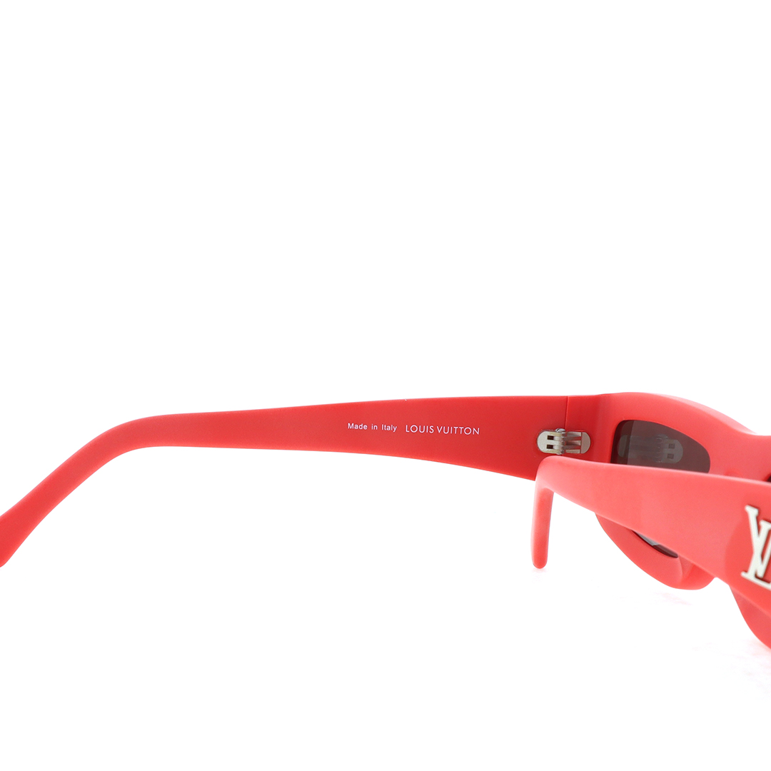 Louis Vuitton LV Super Vision Low Square Sunglasses Red Z2388E