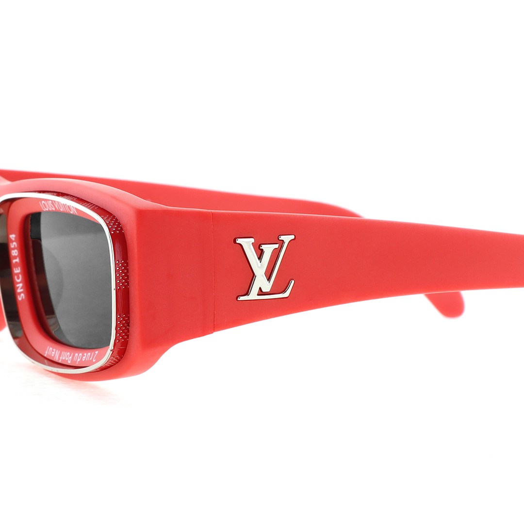 Louis Vuitton LV Super Vision Low Square Sunglasses Red Z2388E