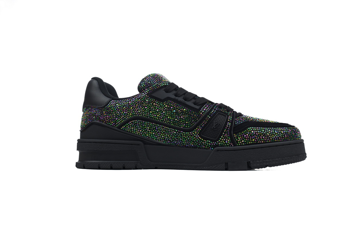Louis Vuitton Trainer Black Rhinestones 1A815H