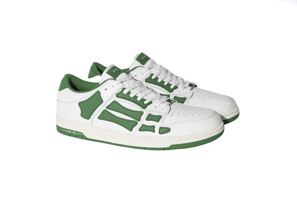 Amiri Skel Top Low White Green