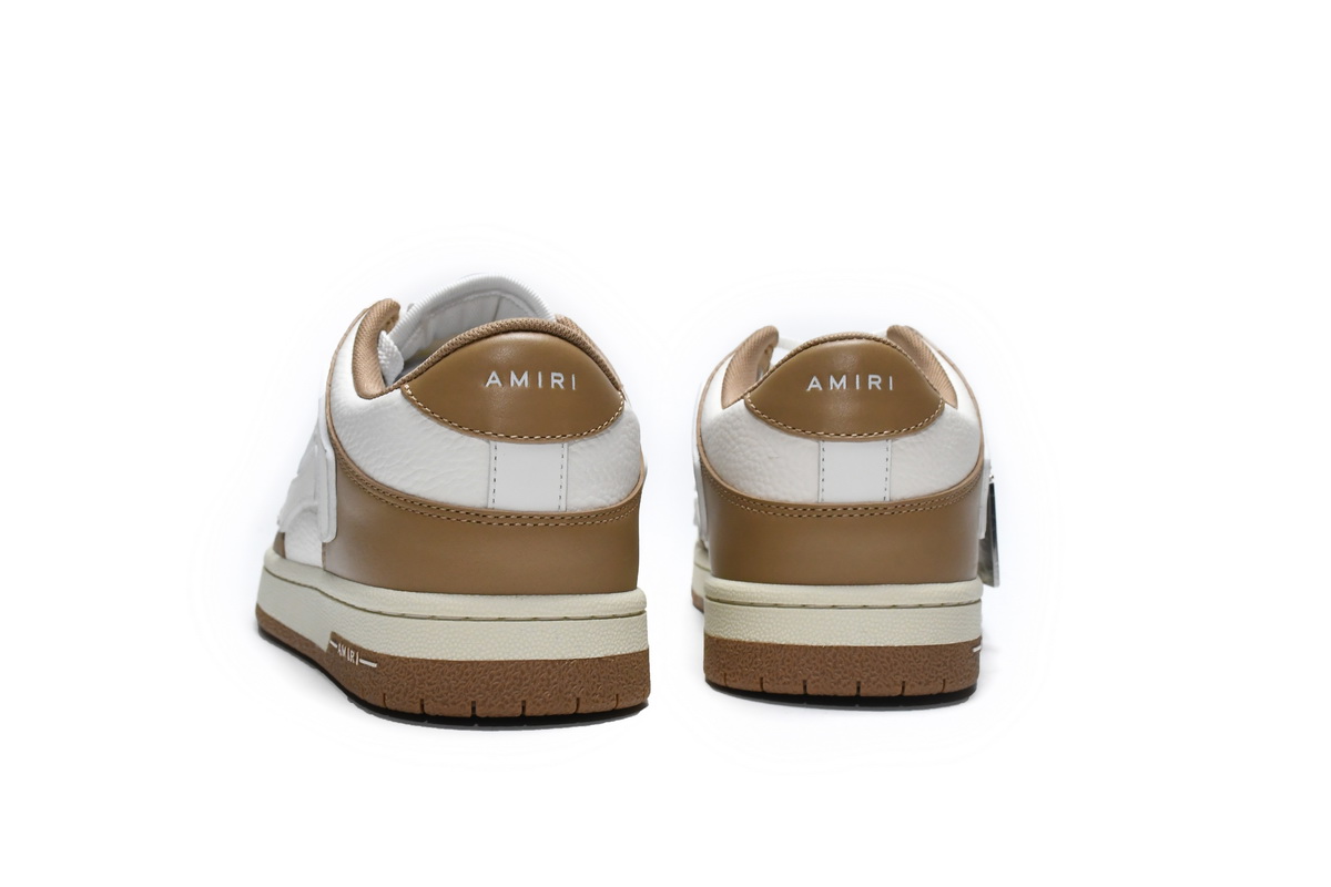 Amiri Skel Top Low White Brown