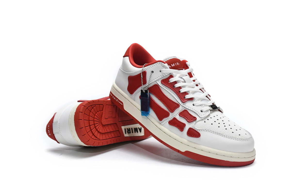 Amiri Skel Top Low White Red