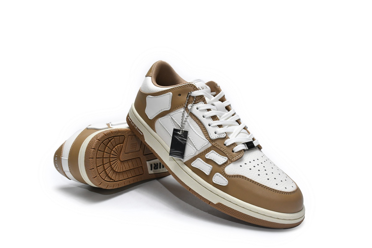 Amiri Skel Top Low White Brown