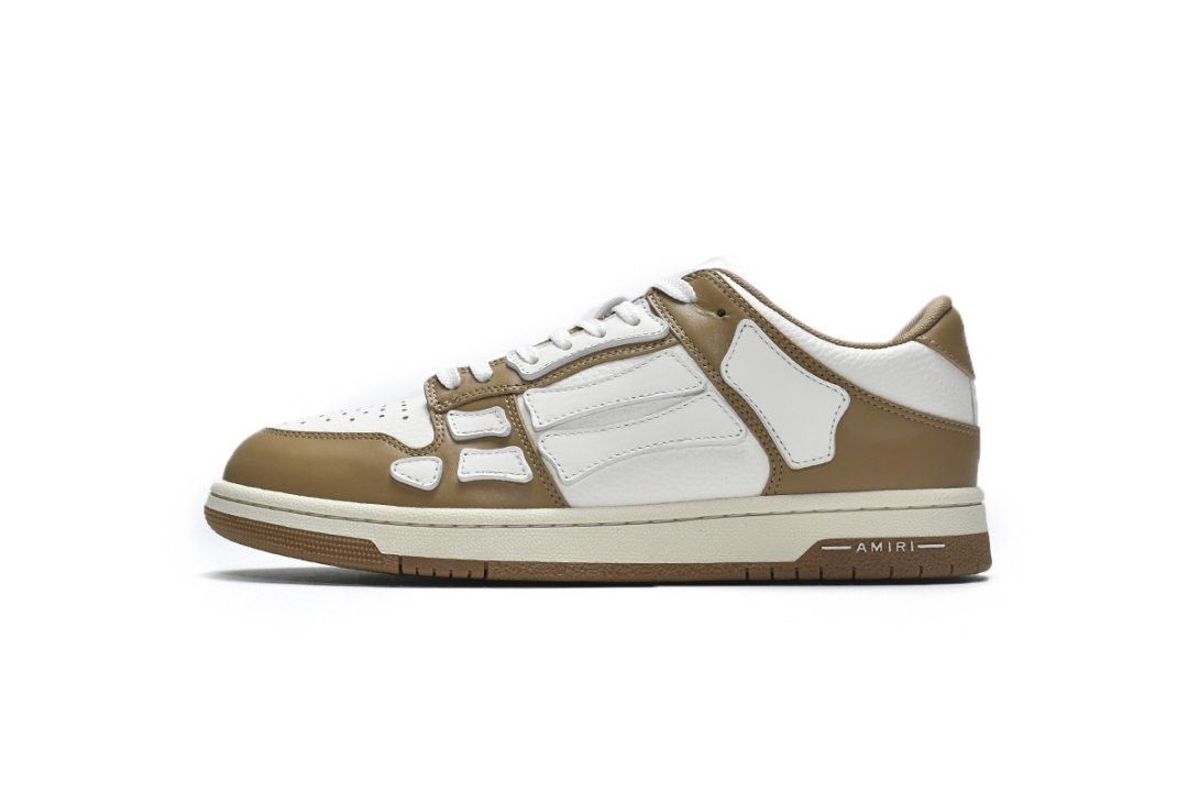 Amiri Skel Top Low White Brown