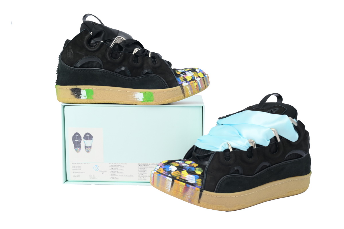 Lanvin Leather Curb x Gallery Dept Paint Drip Black Multi