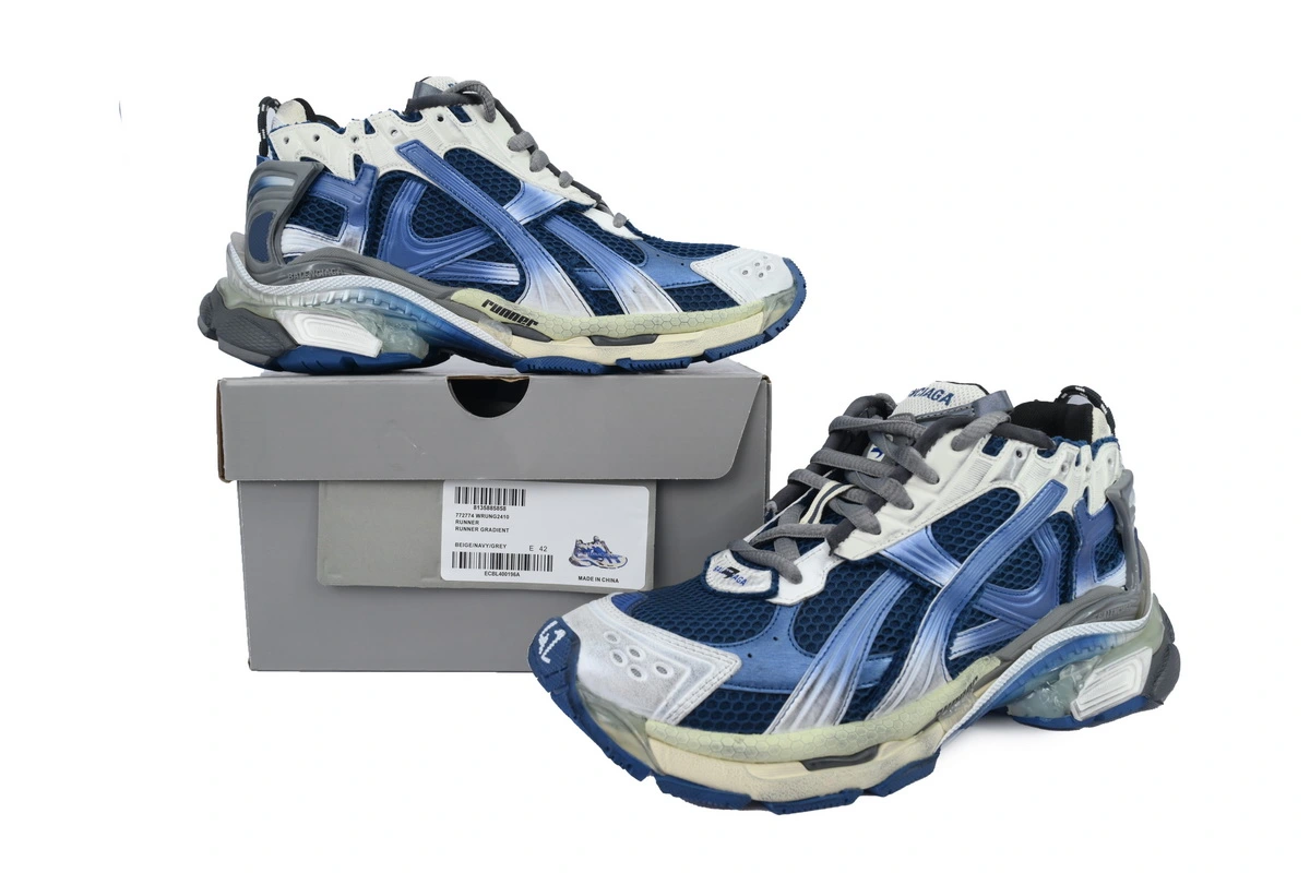 Balenciaga Runner Sneaker Gradient-Beige Navy 772774 WRUNG 2410
