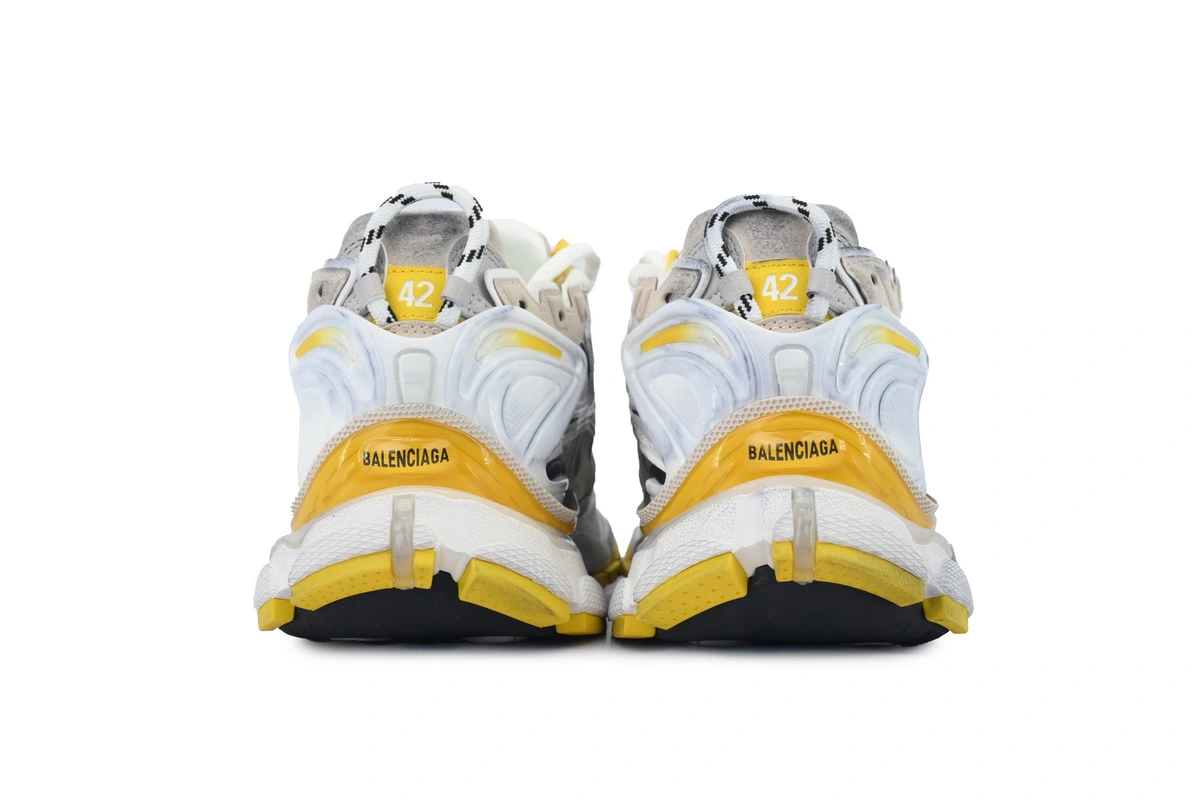 Balenciaga Runner Sneaker White Yellow 772767 W3RNY 9170