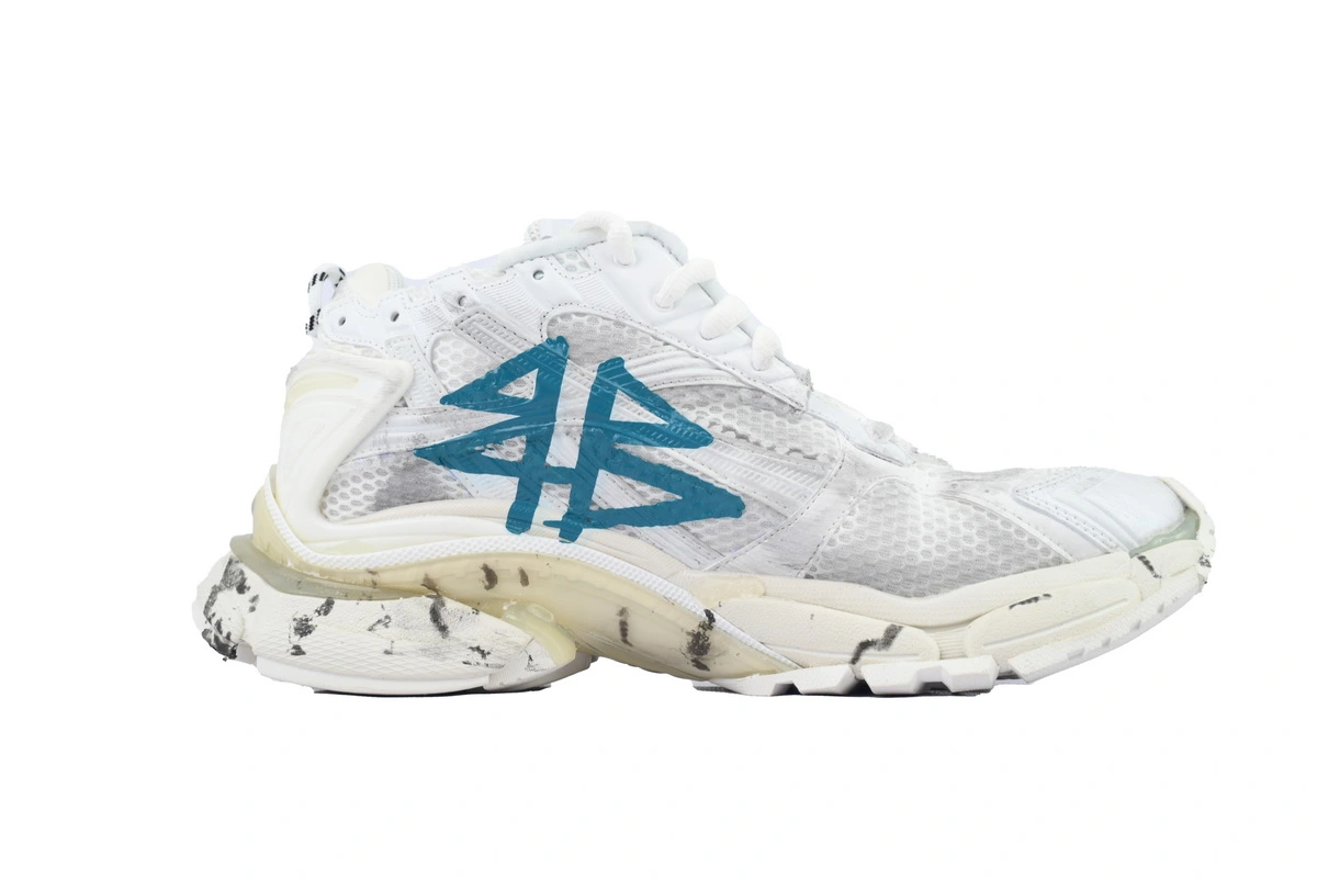 Balenciaga Runner Sneaker Graffiti-White Blue 772774 W3RBQ 9040