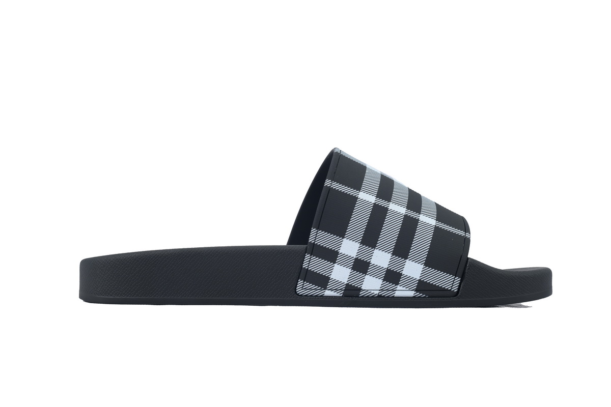 Burberry Check Slides Black