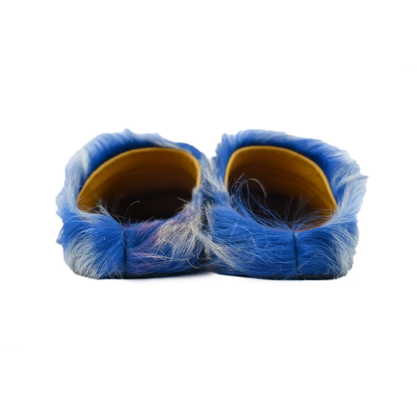 Marni Long-hair Calfskin Fussbett Tie Dye White Blue