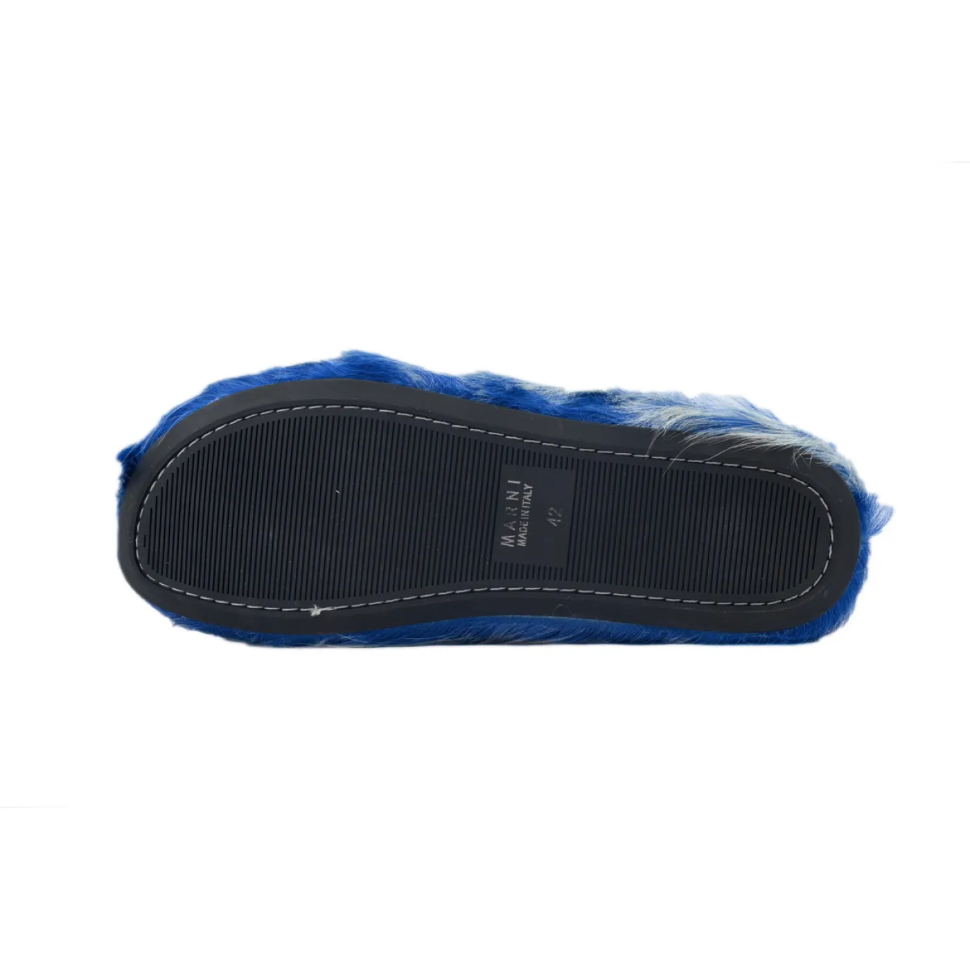 Marni Long-hair Calfskin Fussbett Tie Dye White Blue