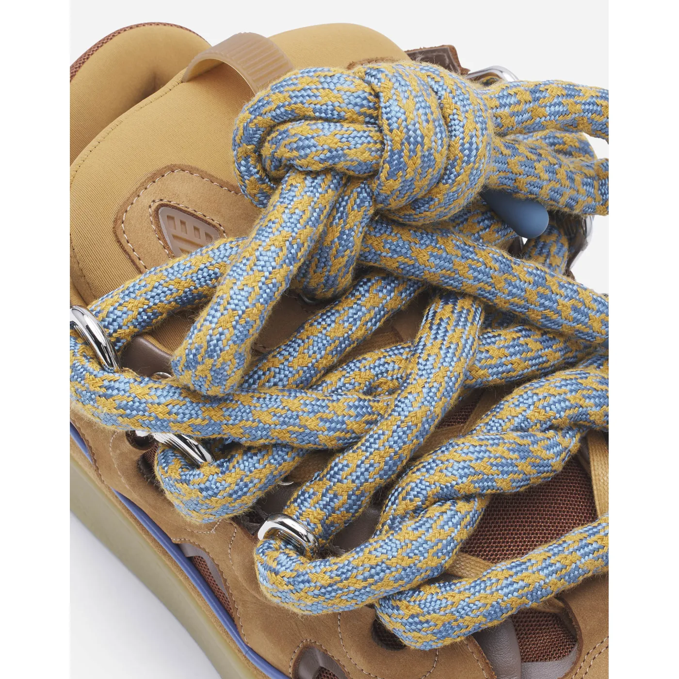 Lanvin Curb Sneakers In Leather With Snake Laces