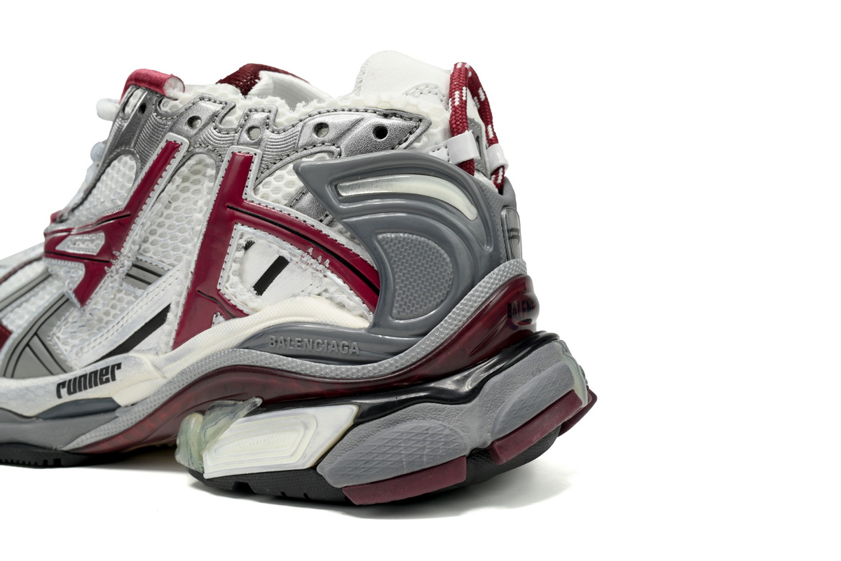 Balenciaga Runner White Wine Red 677403 W3RB3 9069