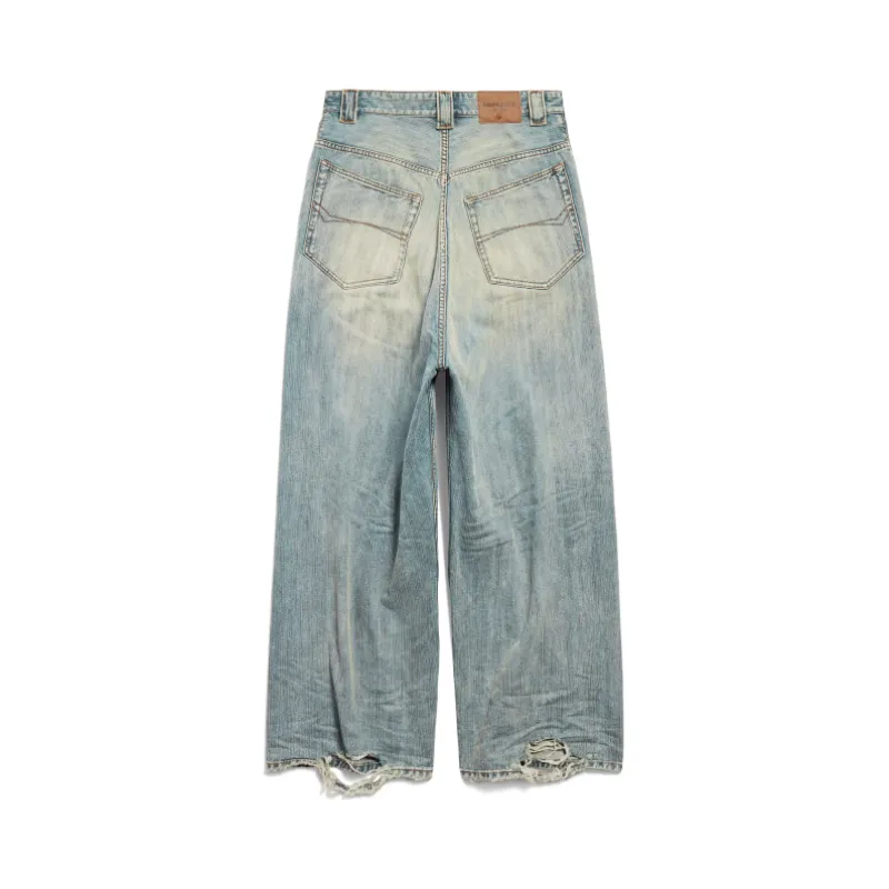 Balenciaga Mens Baggy Pants in Stained