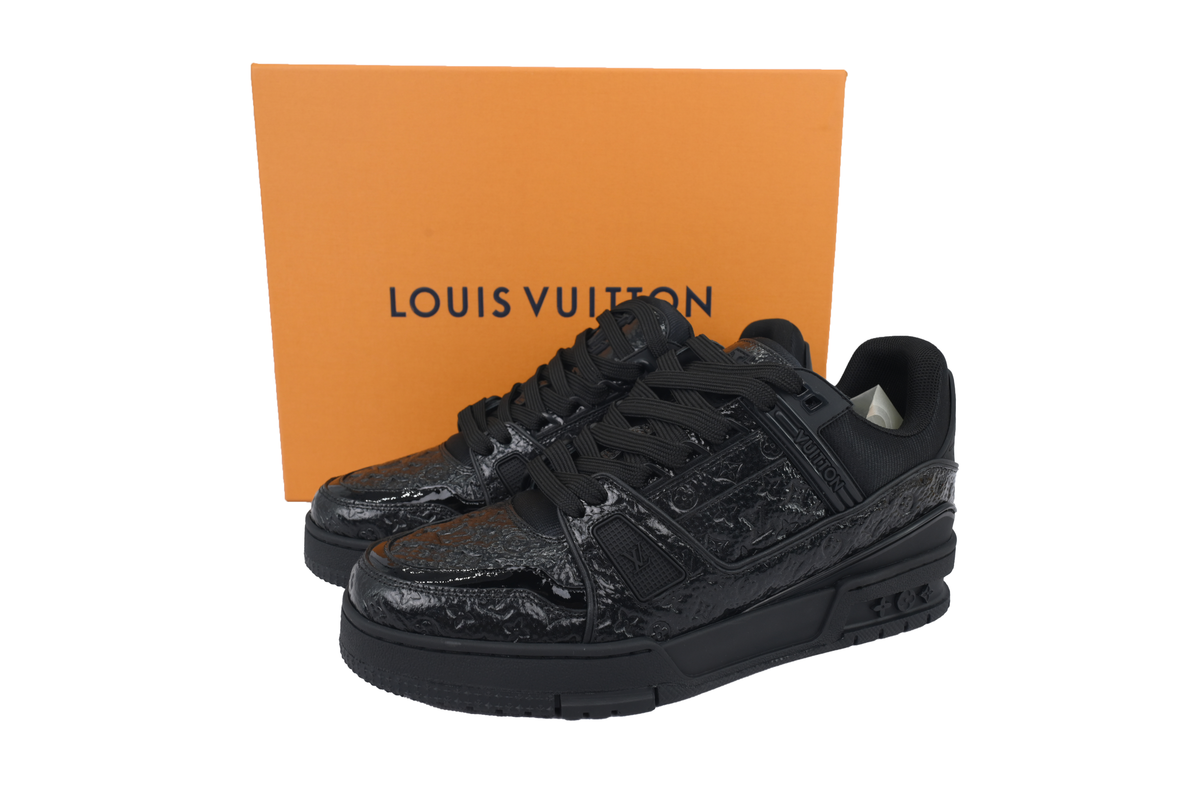 Louis Vuitton Black Lychee Patent Leather