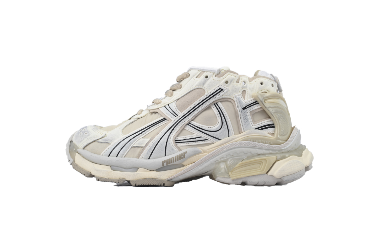 Balenciaga Runner Sneaker White Brown 772767 W3RNY 1205