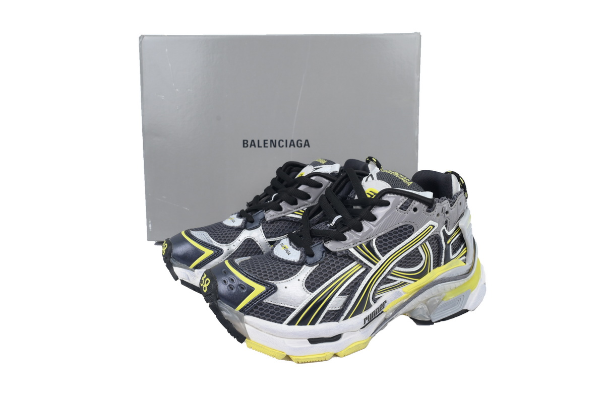 Balenciaga Runner Sneaker Grey Black Yellow 772767 W3RMU 1279