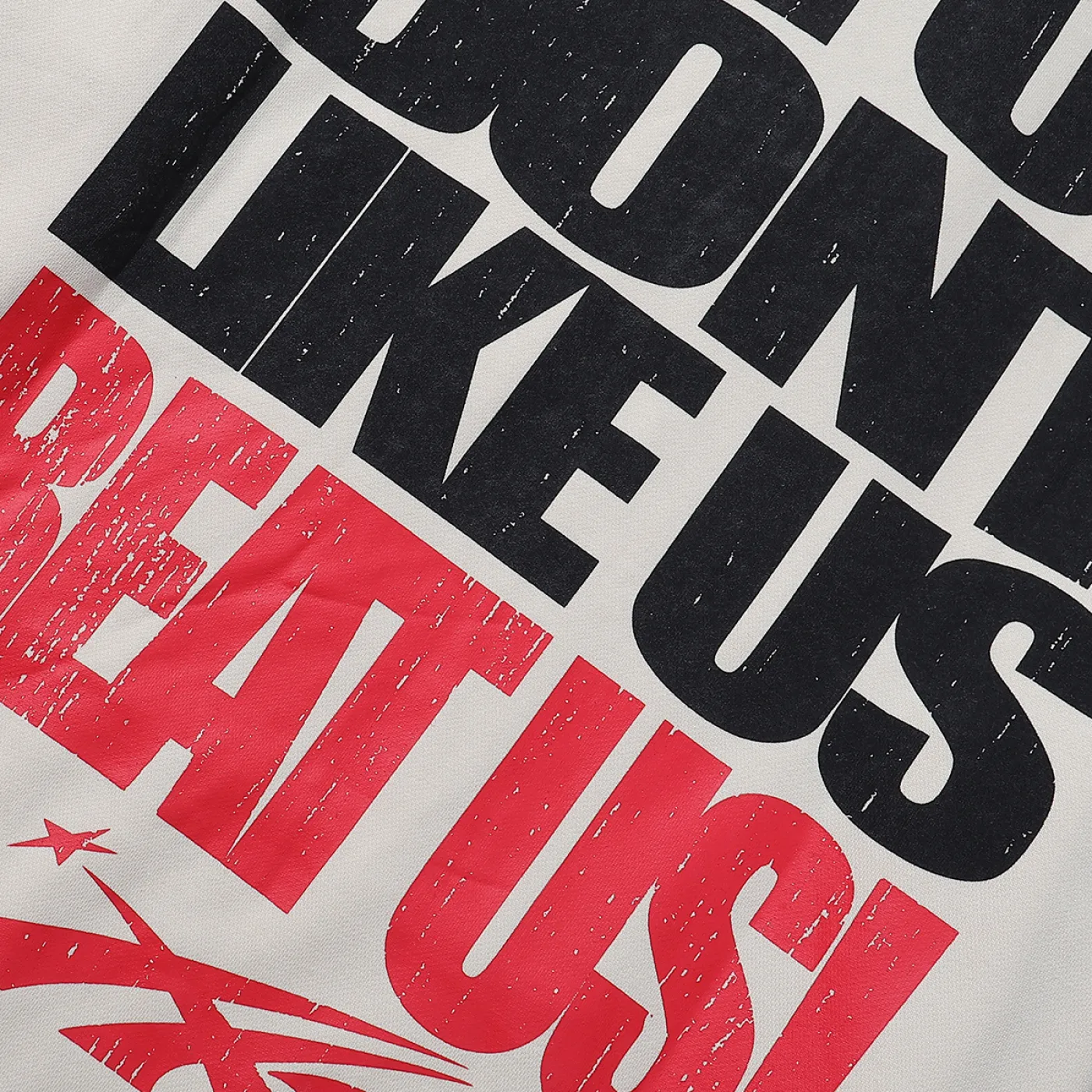 Hellstar If You Dont Like Us Beat Us Hoodie & Sweatpants Set Apricot