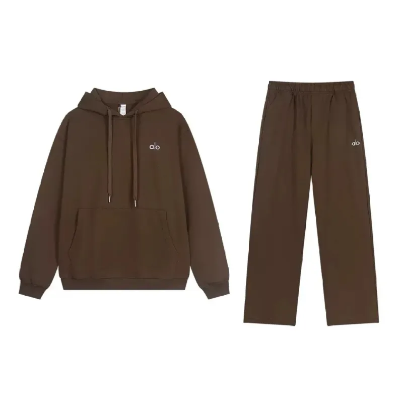 Alo Yoga Accolade Tracksuit Brown