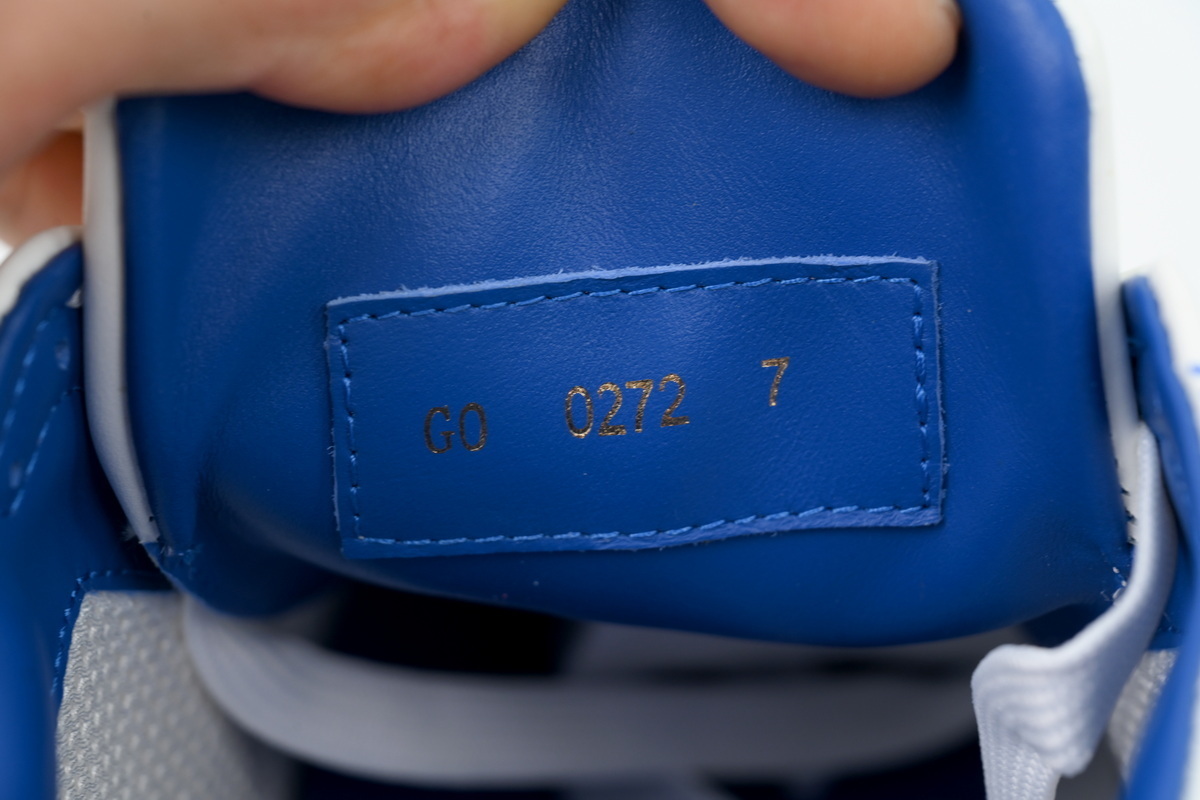 Louis Vuitton Runner White Blue Grid Pattern