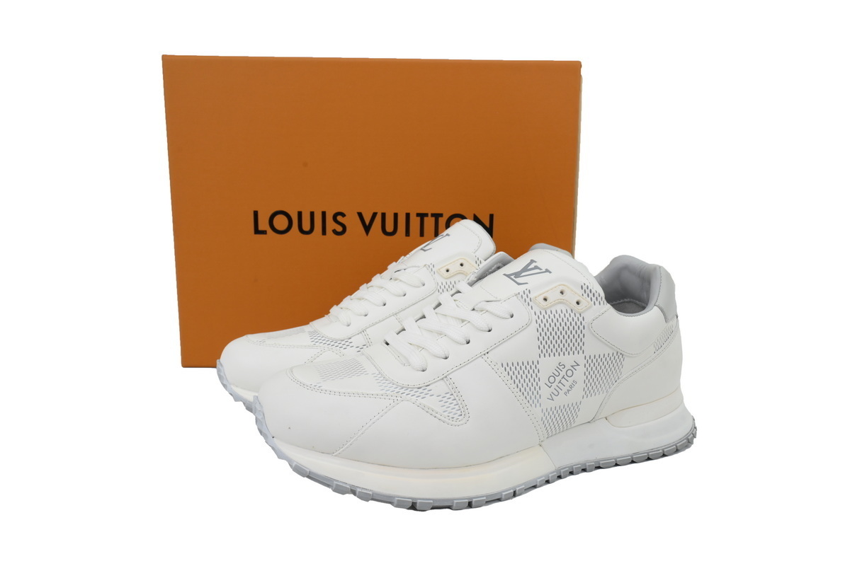 Louis Vuitton Runner Gray White Grid Pattern