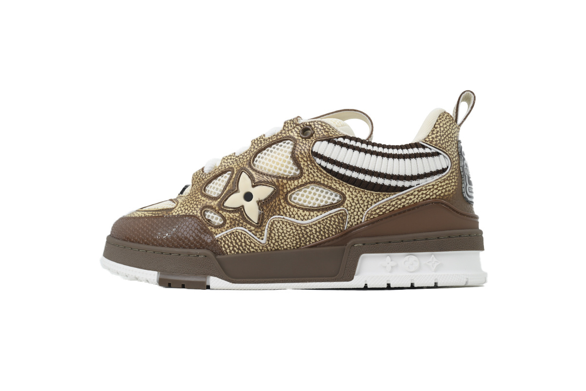 Louis Vuitton LV Skate Sneaker Knitted Collar Khaki 1AHSWN