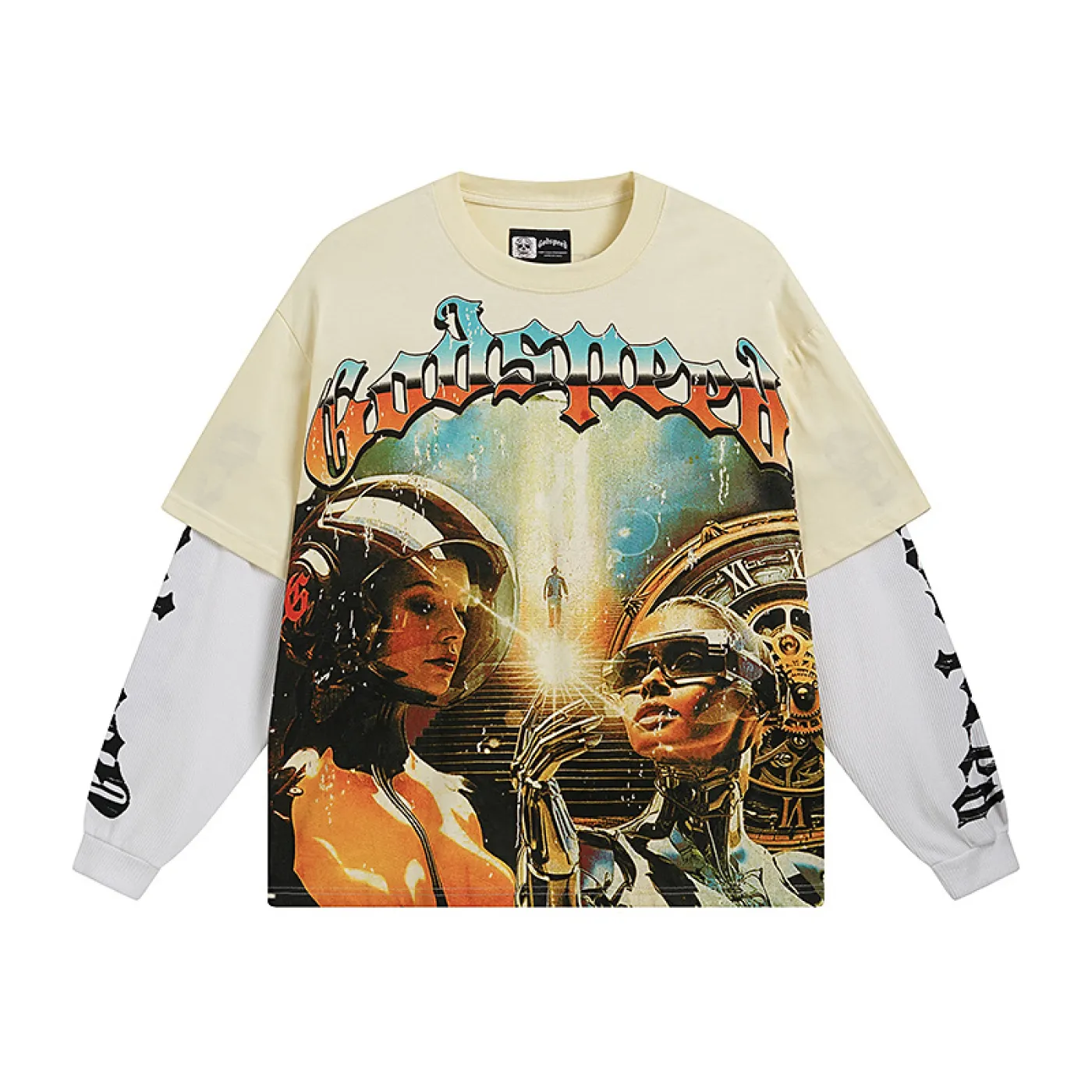 Godspeed Chosen One Layered T-Shirt Bone