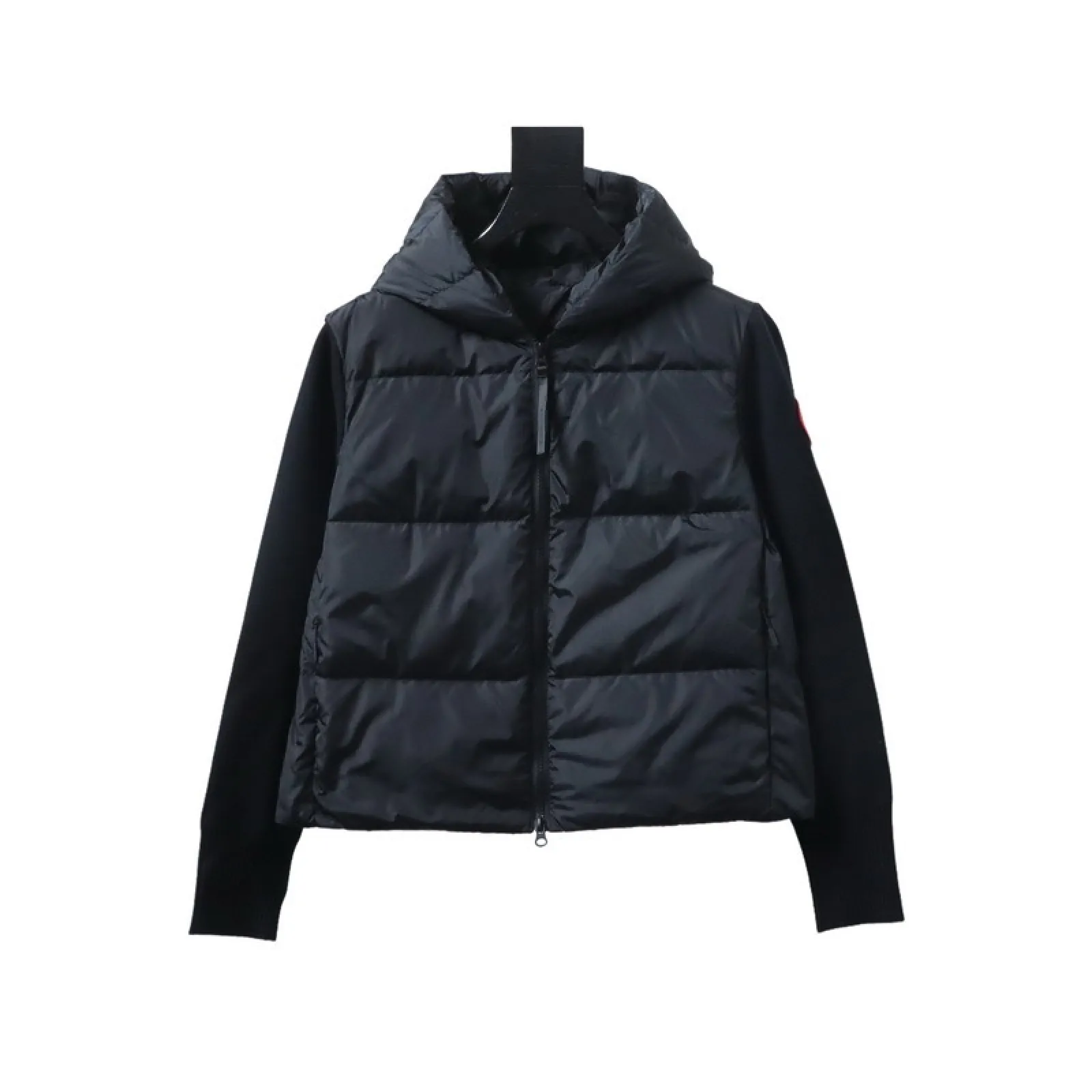 Canada goose Plaid Hooded Knit Jacket Black