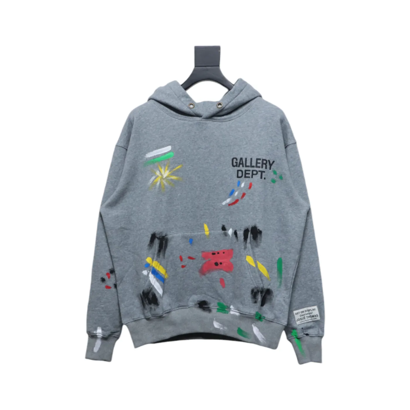 Gallery Dept. Splatter Letter Hoodie Gray