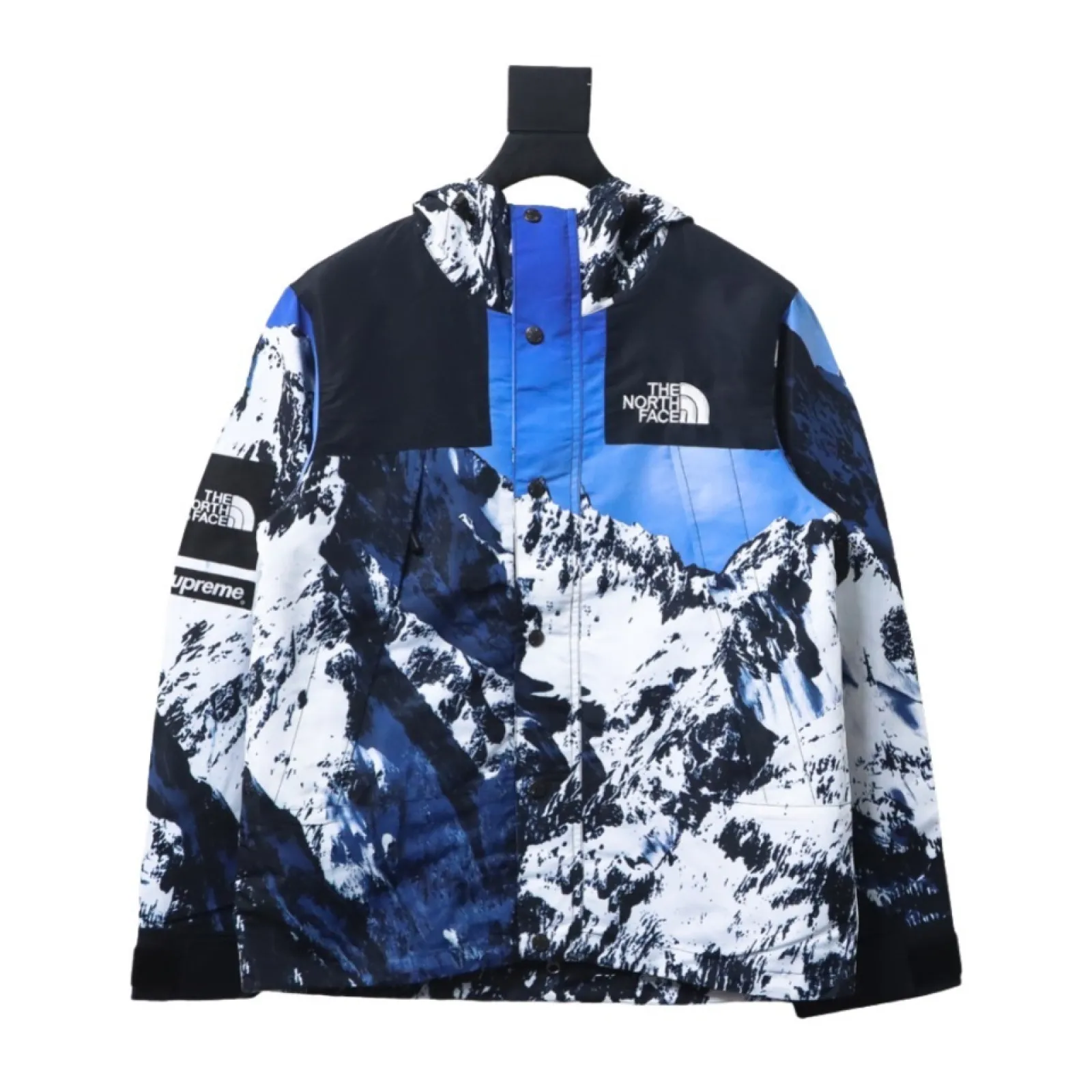 The North Face Mountain Parka Blue White Jacket