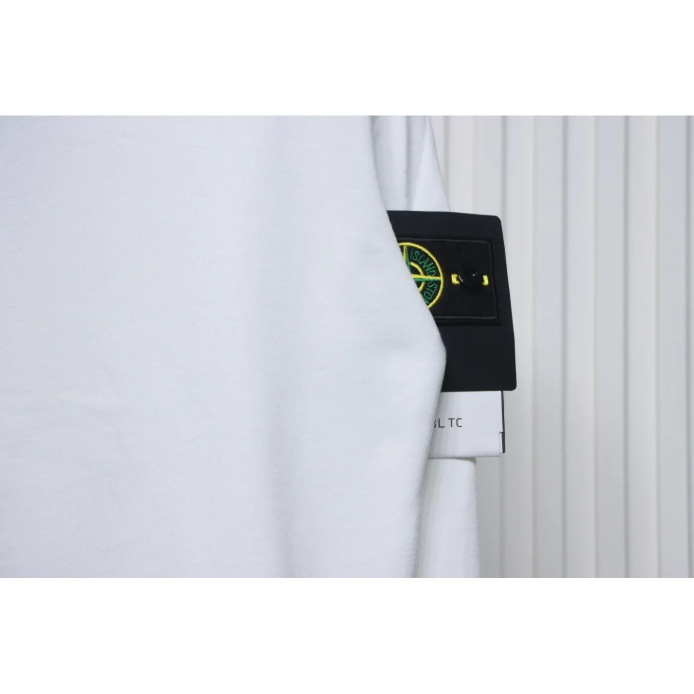 Stone Island Classic Logo Sleeve Patch Crewneck White