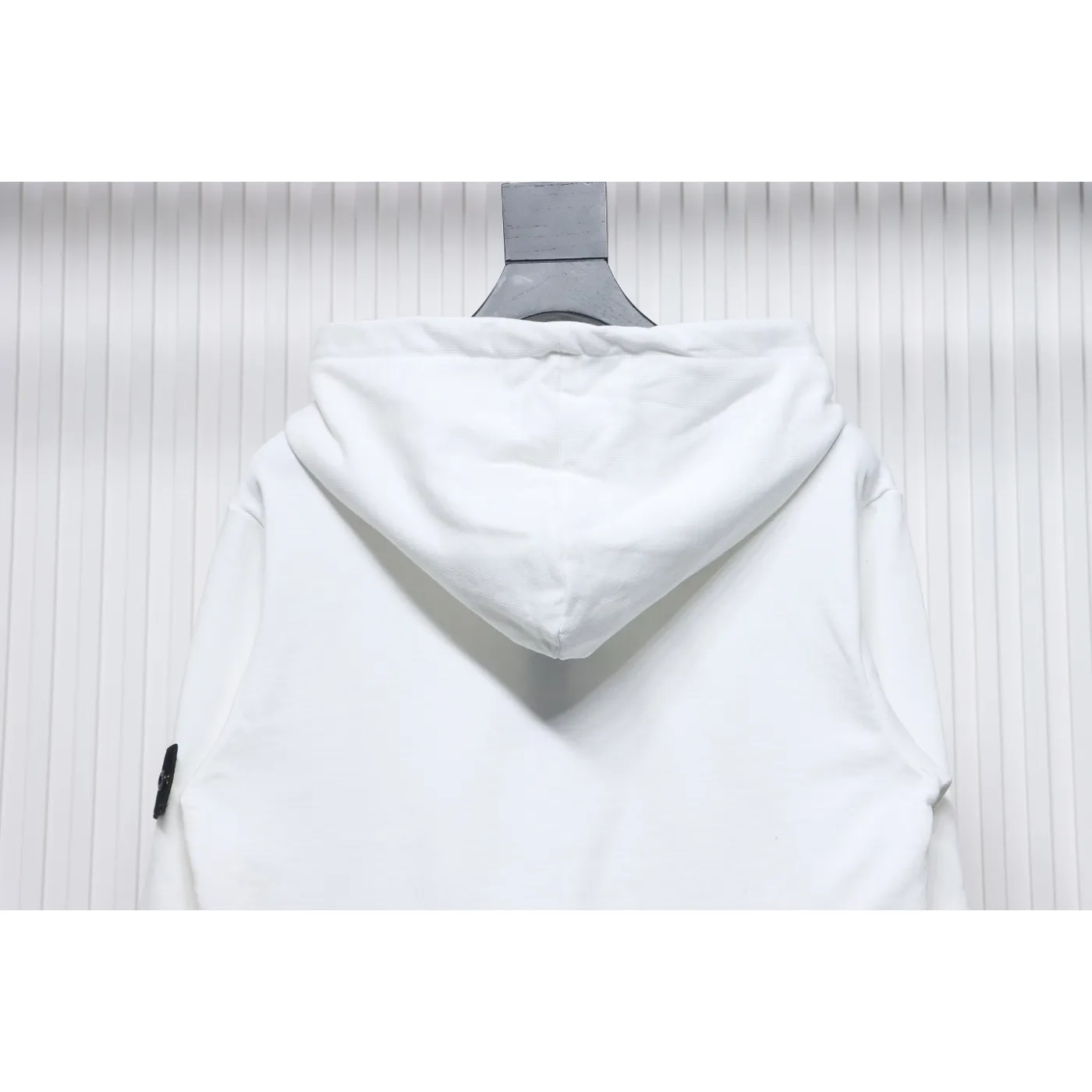 Stone Island Classic Logo Sleeve Patch Hoodie White