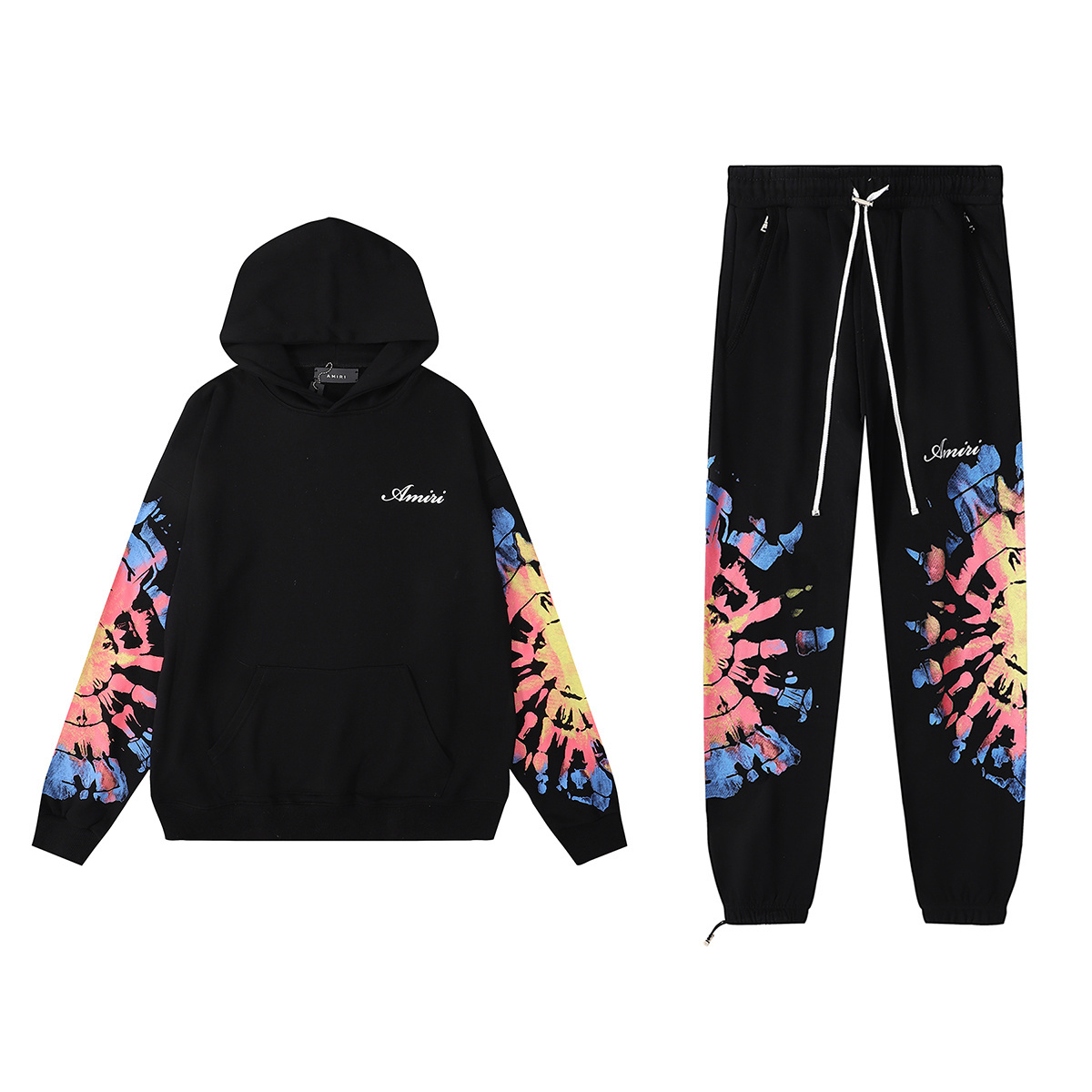 Amiri Tie-Dye Paisley Print Sweatsuit