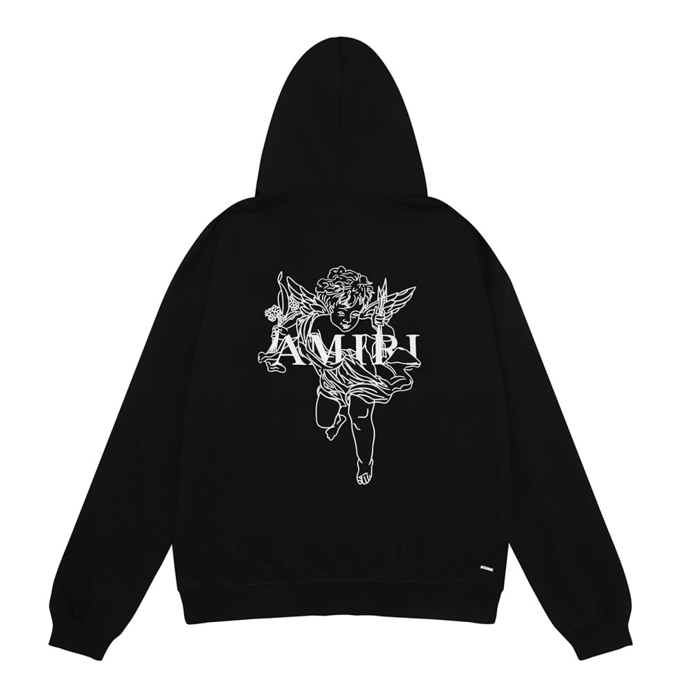 AMIRI Cupid Angel Print Hoodie Black
