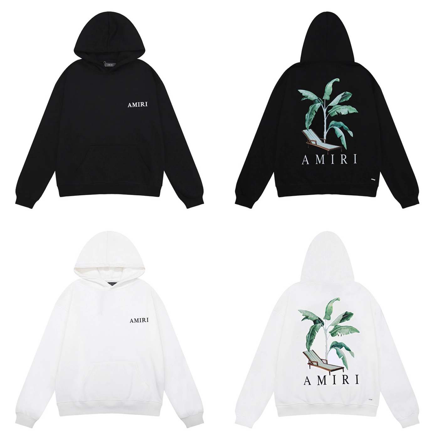 AMIRI Palm Tree Dubai Hoodie Black/White