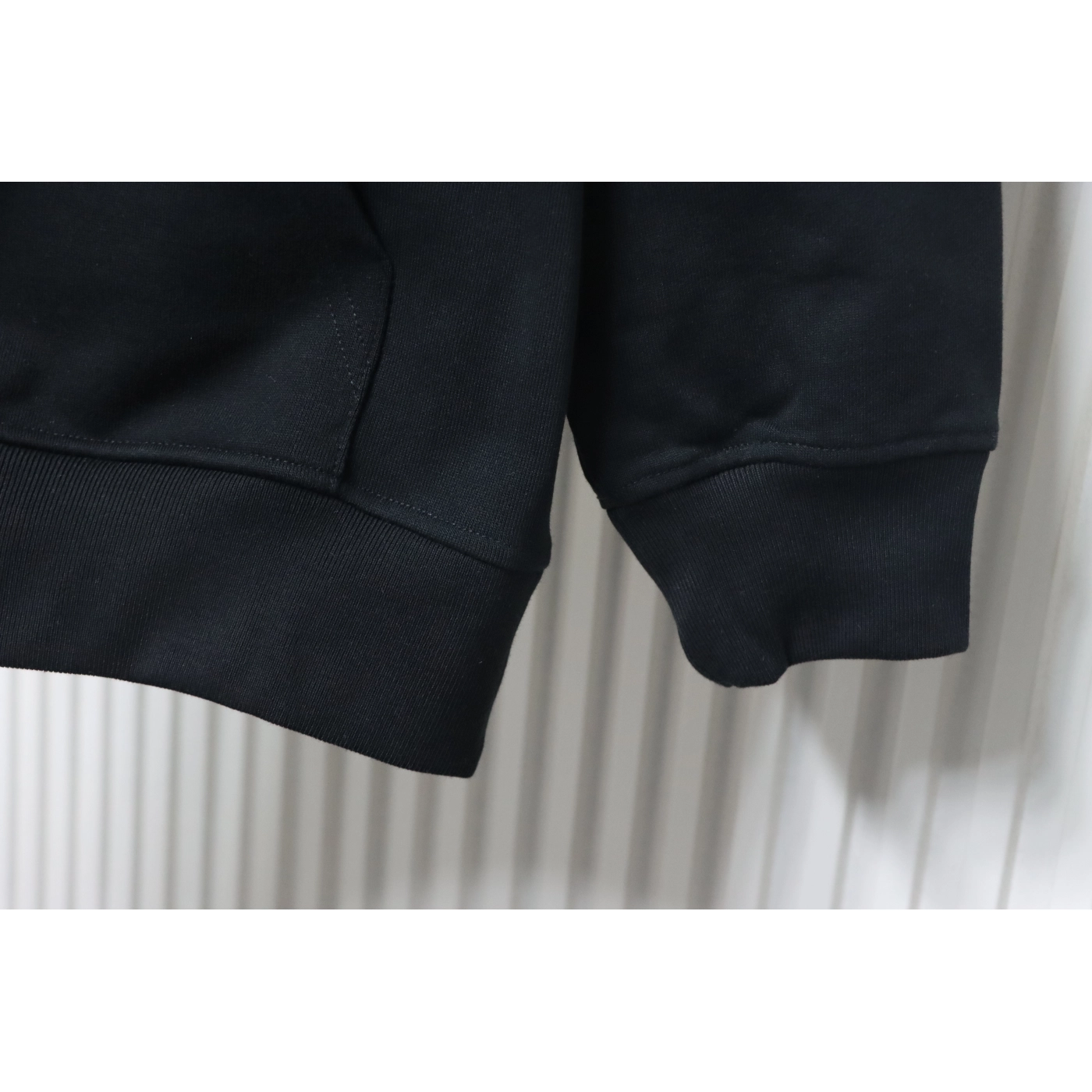 Gucci Musical Note Signature Logo Letter Embroidered Hoodie Black