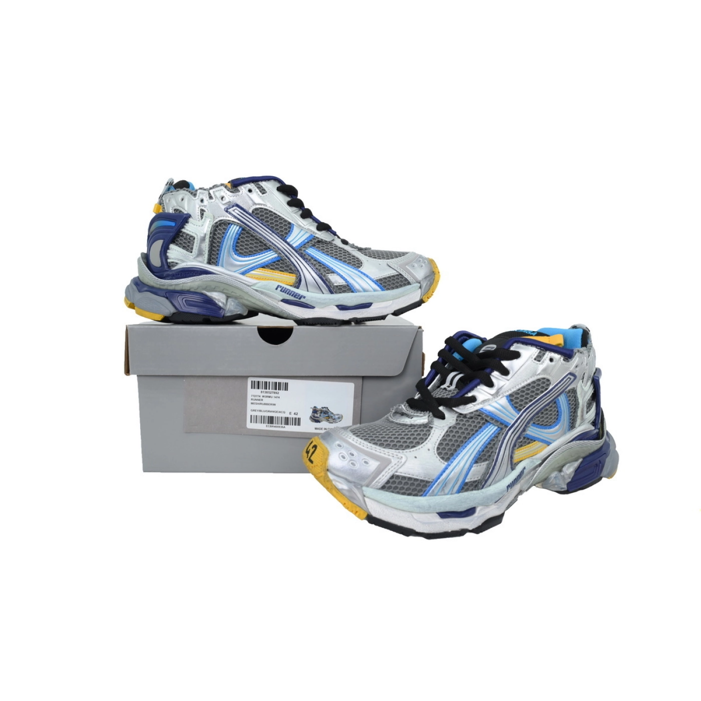 Balenciaga Runner Silver Gray 772774 W3RMU 1474