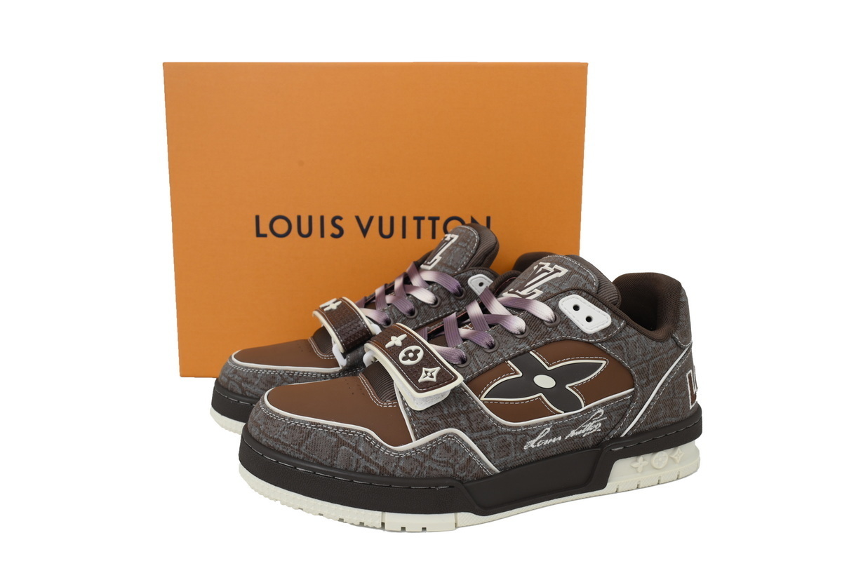 Louis Vuitton LV Trainer Mocha Brown Crocodile