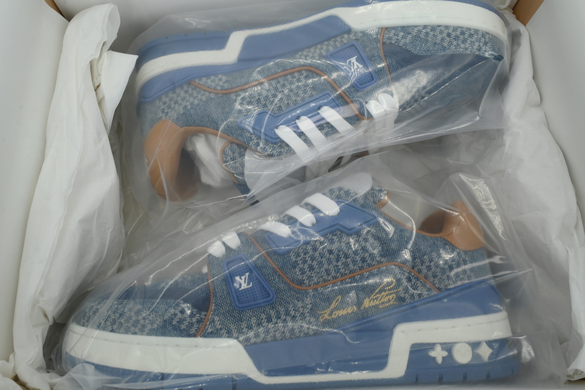 Louis Vuitton LV Trainer Blue Damier 3D Denim
