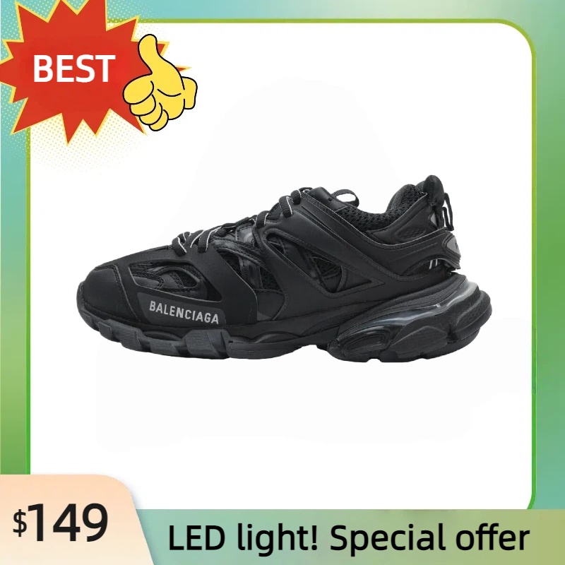 Balenciaga Track Tess S Black LED Light 555032 W1GB7 1000